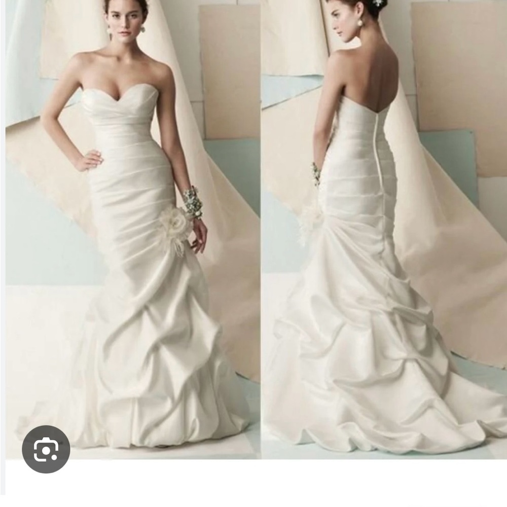 Elegant Strapless White Gown